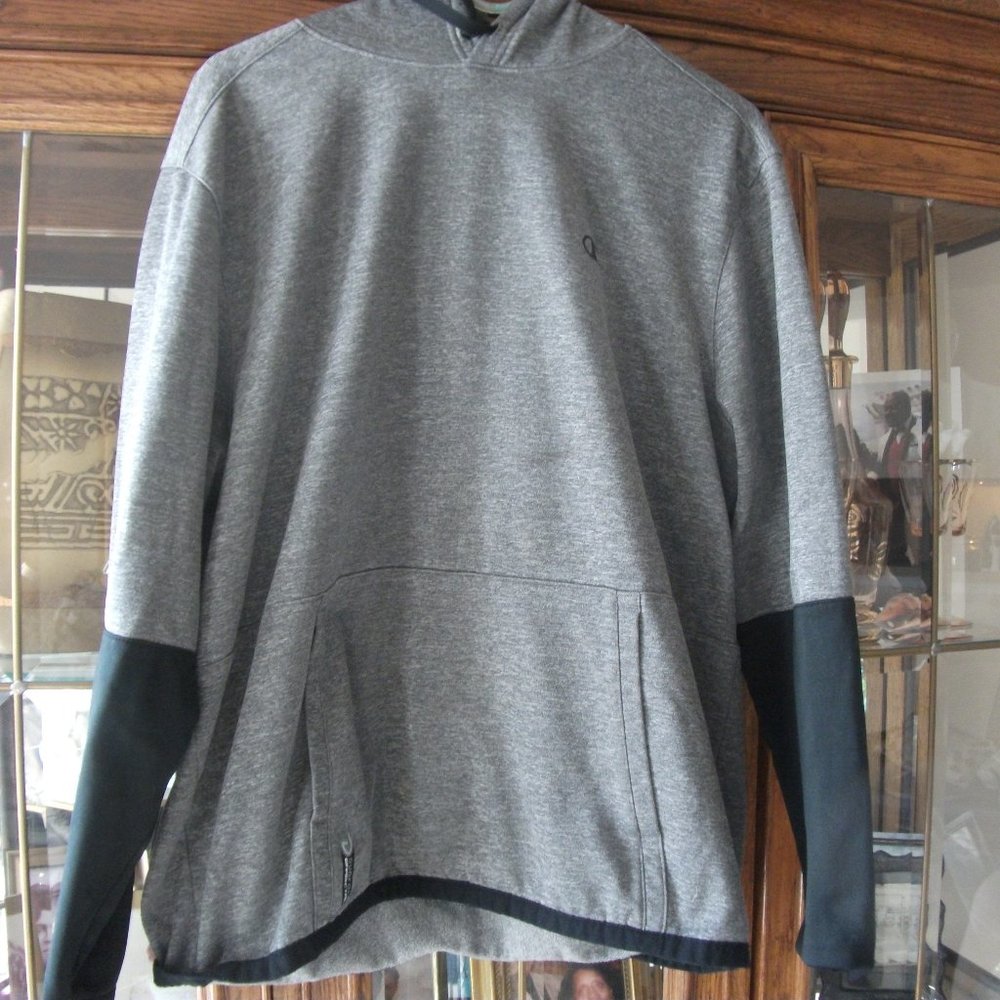 Men Black And Gray Champion Hoodie Size XL